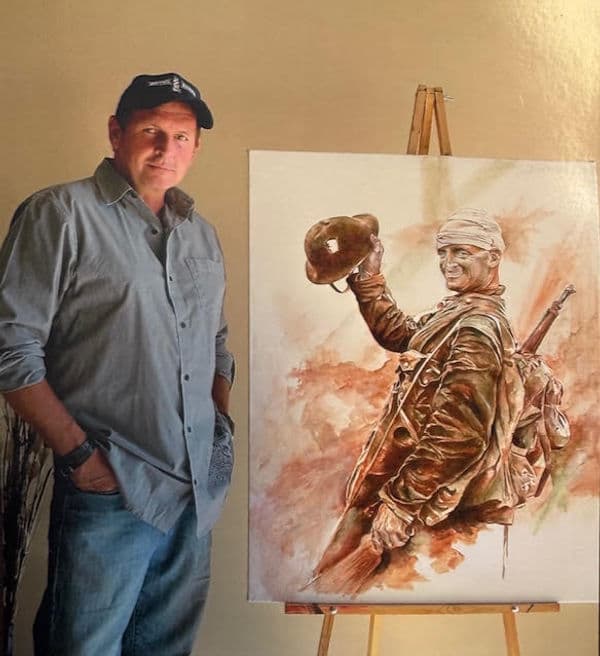 Artur Berg, painter and artist at Golden Tiger Gallery in Brunswick, Ohio