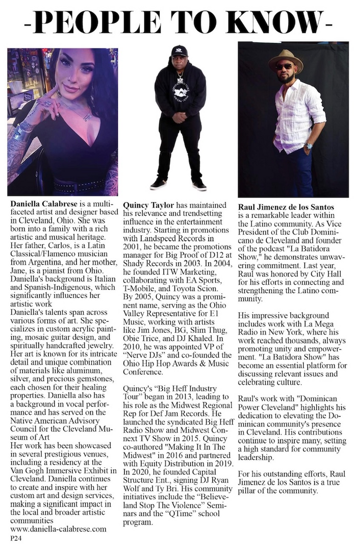 People to Know newspaper feature — Daniella Calabrese column