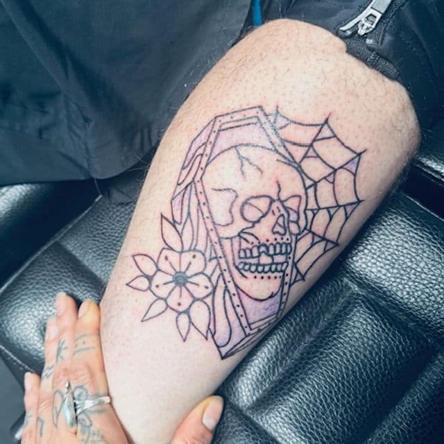 Custom tattoo by Daniella Calabrese at Rising Tiger Tattoo in Brunswick, Ohio