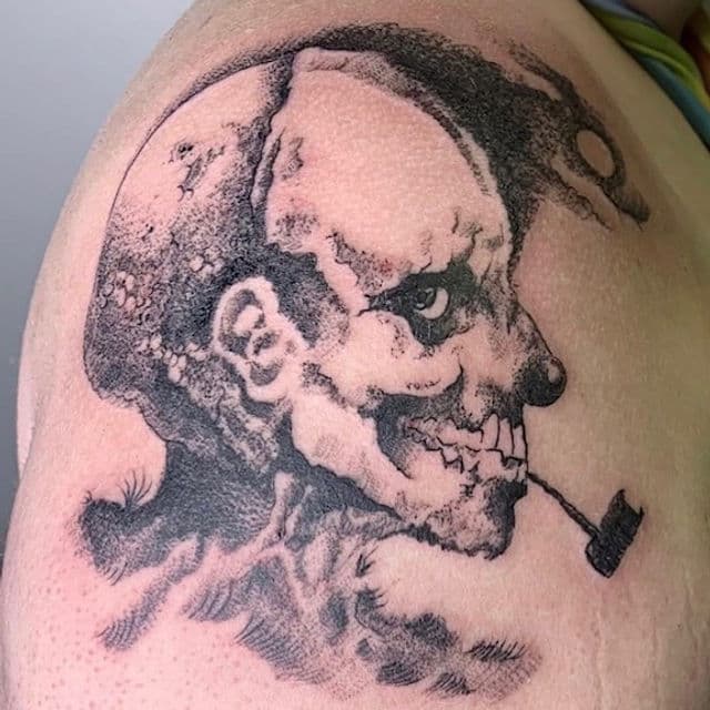 Custom tattoo by Trevor Trentine at Rising Tiger Tattoo in Brunswick, Ohio