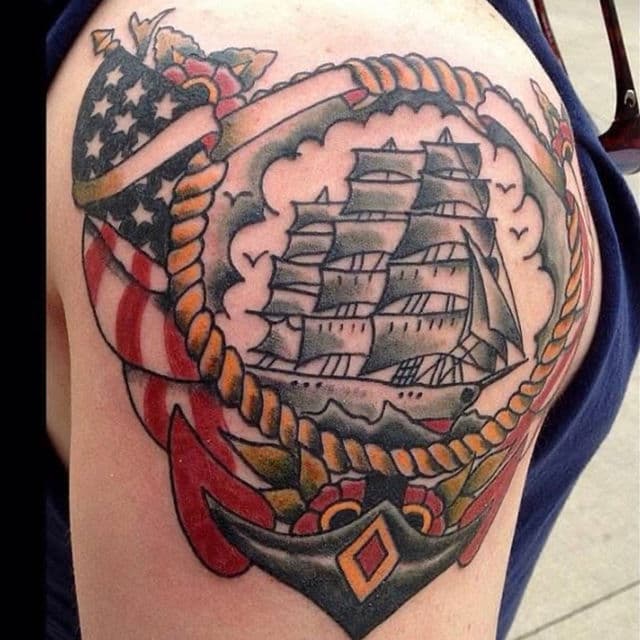 Custom tattoo by Trevor Trentine at Rising Tiger Tattoo in Brunswick, Ohio